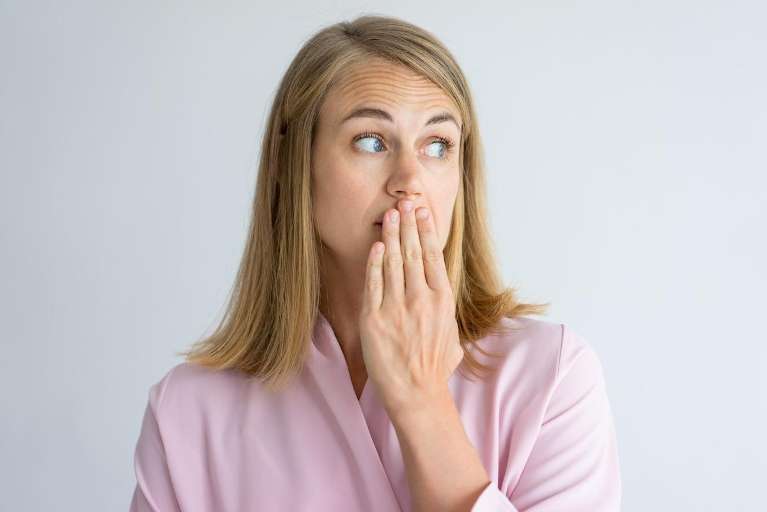 woman with pink shirt