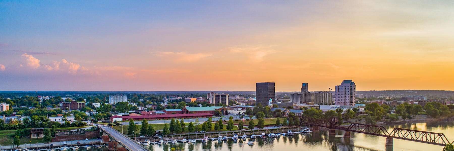 view of augusta, ga, where dental crowns are available at West Augusta Dental Associates
